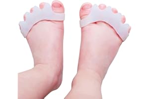 sigaer Children’S Gel Toe Separator And Bunion Separator for Separating and Correcting Overlapping Toes (White, 2 Pcs)