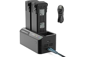 LIMETA Mavic 3 Series 200W Intelligent DJI Battery Charger Three-Channel Parallel Fast USB Charging Hub for DJI RC Pro Plus/RC Pro/RC/N1/Classic Remote Controller (MC336)