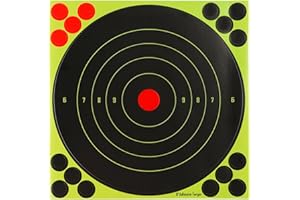 LUTER 50 target di tiro adesivi, 20,32 cm, adesivi per campo di tiro, carta reattiva autoadesiva, rotonda per schizzi
