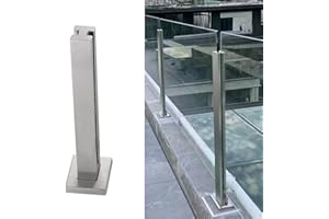 ZAQY Ringhiera Vetro scale interne esterni Argento Paletto Per Ringhiera Per Pannelli In Vetro/Plastica/Legno 10/12 Mm, Palo Per Balaustra In Vetro In Acciaio Inossidabile Per Balcone/Scale