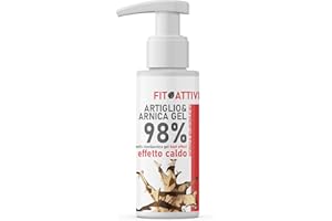 FITOATTIVI NATURA E BENESSERE Artiglio del Diavolo Forte Pomata Effetto Caldo, Artiglio del Diavolo Extra Forte Gel con Arnica 98% Ideale per Muscoli e Articolazioni, 100% Made in Italy, 100 ml - FITOATTIVI