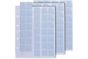 Larius Les Pochettes et Les Feuilles numismatiques SK, pour des pièces de 2 Euros, pour pièces commémoratives de différentes Tailles, Format Optima. (35 Cellules Jusqu'à 30 mm Ø)