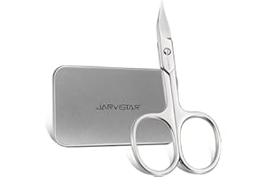 ‎JARVISTAR JARVISTAR Nagelschere, Nagelhautschere Rostfreier Edelstahl Scharfer Gebogener Hautschere Schneide für Männer Frauen Nägel, Nagelhaut, Fussnägel, Maniküre und Pediküre 93 mm