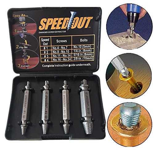 Buy Damaged Screw Extractor & Right Angle Drill, Set of 4 Stripped