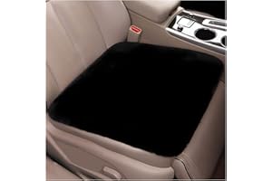 CGEAMDY 2 Stück Universal Autositzkissen, Auto Sitzauflage, Schutz Für Vordersitz Unten Einzelsitz Ohne Rückenlehne, Plüsch Keine Rückenlehne Autositzschoner(Schwarz)