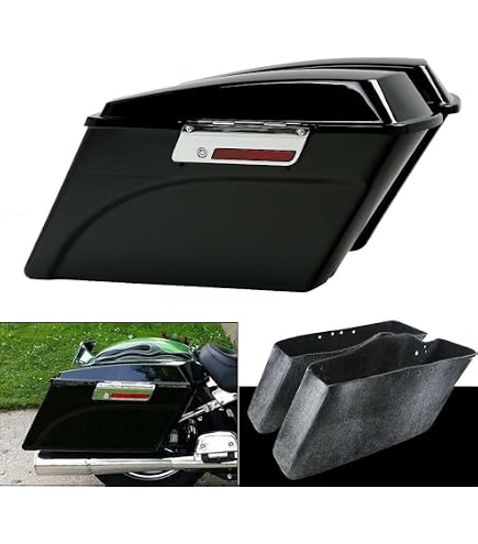 Borse Laterali Rigide Per Moto Yctze 22 Litri - ABS Impermeabile, Con Serratura, Per Cruiser E Universal Fit