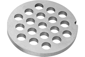 GREENSEN Set Dischi Forati per Tritacarne di Tutte le Dimensioni, Coltello Tritacarne Disco in Acciaio Inox Tritacarne Professionale Pezzo di Ricambio Coltello Piatto per Tritacarne(Kleines rundes Loch 8mm)