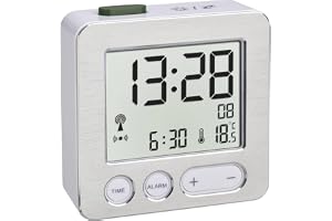TFA Dostmann digital radioväckarklocka, vit / 66 x 22 x 68 mm, 1st