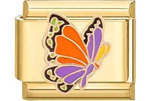 papasgix Italian Charms Module für 9mm Italian Charm Bracelet Gold DIY Italian Style Charms für Damen Abnehmbar Italienisches Charm Armband Zubehör Mädchen Junge Geschenk