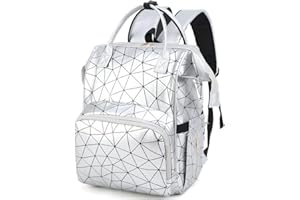 Lakpopya Mochila Bebe para Cambiar al Bebé - Mochila Pañalera Multifuncional, Pañaleras para Bebes Impermeable con Elegante Gran Capacidad - Perfecto para Viajes