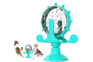 YATOSEEN Giocattolo per Gatti Windmill, Giocattoli per Gatti, Giocattolo Interattivo per Gatti, Distribuzione del Cibo con Ruota Panoramica, Giocattolo per Gatti Verticale Girevole a 360°