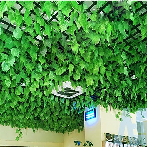 12PCS 82ft Artificial grape Ivy Vine Faux Leaf Garland Plants for Wedding Garland Fake Foliage Flowers Home Kitchen Garden Office Wedding Wall Decor