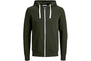 Jack & Jones Jjeholmen Sweat Zip Hood Plus Noos Sudadera con Capucha para Hombre