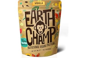 Vegan Protein Powder (1kg) - 28 Servings - EarthChamp by Wyldsson - Plant Based Vanilla Protein Powder Shake, Dairy Free, Gluten Free, Lactose Free Protien Shake (Vanilla)