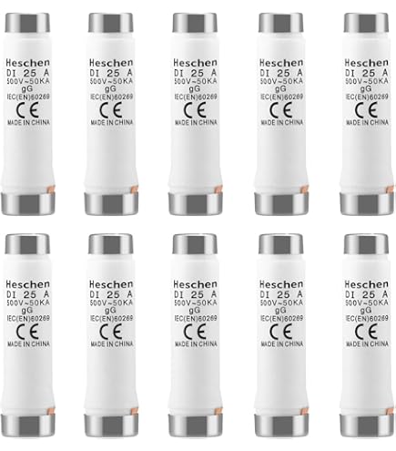 Fusibile Cilindrico Ceramica 10x38mm - 3A 500V, CE, Confezione Da 10 Pezzi - Foto 11