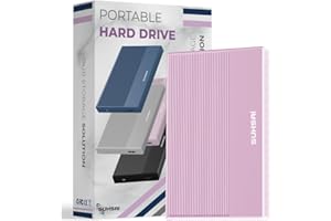 SUHSAI Disco Rigido Esterno da 1 TB HDD Backup Dati - Espansione di Memoria da 2,5" USB 3.0 Disco Rigido Portatile Compatibile con Mac, Desktop, PC, PS4, PS5 (Rosa)