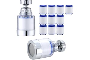 XZSKD 14 Piece Set Water Filter Tap, Tap Water Filter, Tap Water Filters for UK Taps, Tap Filter, Water Filter for Tap, Splashproof Water Tap Filter, Faucet Filter for Home Kitchen Bathroom Shower