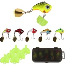 Wisebom Kit De 6 Leurres Souples Avec Boîte – VIB 6,2 Cm Pour Brochet, Sandre, Perche