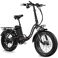 Bicicletta Elettrica Pieghevole, E-bike City Bike con Batteria Rimovibile da 48 V 18A/35Ah，Hydraulic Disc Brake, 20 x 4,0 Pol