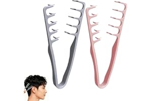 HICWX 2PCS Texture Comb,Volumizing Wide-Tooth Hair Styling Comb,Fluffy Wide Tooth Curly Hair Comb,Men's Textured StylingComb for Volume,Fringe Parting Styling Accessory,for Men & Women