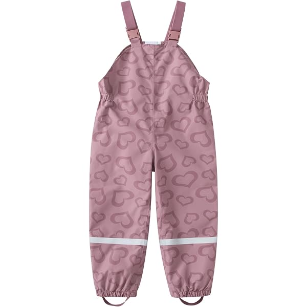 Pantaloni Pioggia Antivento Per Bambini – Antifango Impermeabile Con Calzini Integrati, Tinta Unita