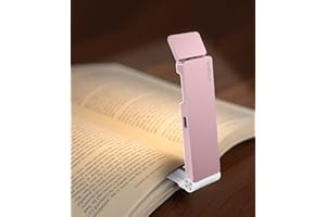 VTIGER Reading Light, USB Rechargeable Book Light for Reading in Bed,Foldable Clip-on LED Booklight, 3 Amber Colors & 4 Brightness Dimmable,Long Lasting Portable Bookmark Lamp for Book Lovers, Kids