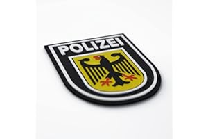 ‎PATCH FORCE Patch Force - Polizei Patch (farbig) Bundespolizei - Als Abzeichen für Polizeiuniform, Schutzweste, Einsatztasche, Jacke oder Rucksack - 3D rubber klett patch