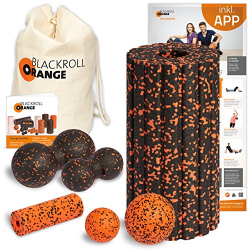Blackroll Orange (Das Original) DIE Selbstmassagerolle - Komplett-Set (Groove STANDARD) mit miniBAG, Übungs-DVD, -Poster und -Booklet