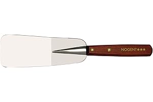 Nogent 1720 Pelle de Cuisine Inox Grand Modèle Manche Bois, Merisier