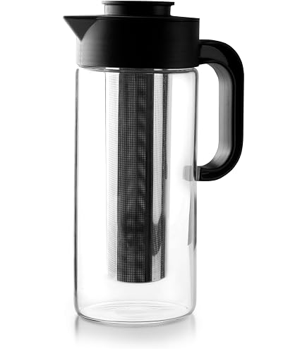 Pichet Infuseur Bodum Biasca - Verre Borosilicate 1,2L - Filtre Intégré - Sans BPA - Design Transparent