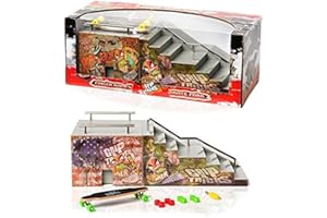 SPIRITRIDERS GRIP TRICKS Grip & Tricks - Rampe FÜR Finger Skate - FUNBOX & Stairs - Fingerboard - Cruiser Board - Mass : 28 X 12 X 10 cm