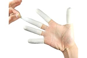 YIQI 200 st fingerskydd engångsskydd latex fingervärmare antistatisk latex fingerkot fingerhandskar fingertoppar skydd finger