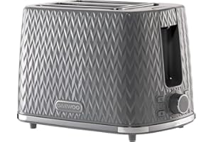 Daewoo Argyle Collection, Toaster 2 Slice With Defrost, Reheat And Browning Control To Use At Your Convenience, While The Removable Crumb Tray Makes Cleaning Quick, Grey