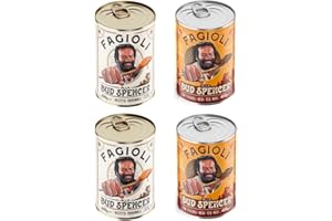 GENERICO Fagioli alla Bud Spencer 2 Lattine Fagioli Neri Tex-Mex - 2 Lattine Fagioli Pinto Ricetta Originale - Lattina da 400gr