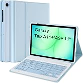 Keyboard Case Compatible with Samsung Galaxy Tab A11+ 2025&amp;A9+ 11'' 2023 | Auto Sleep &amp; Wake, Spanish &Ntilde; Bluetooth Detachable