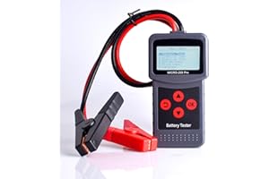 Etrogo Autobatterietester 12V 24V 40-2000 CCA 3AH-220AH Batterie Anlasstest Ladetest Daten druckbar für Auto Moto Boot (Französisch,Englisch,Deutschland,Spanisch)