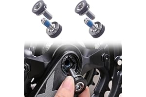 UIEXAY Lot De 4 Boulons De Fixation Hexagonaux De 8 Mm Pour Bras De Manivelle Avec Capuchons – Vis De Pédalier Sans Capuchon Pour Vtt Et Vélos De Route – Compatible Avec Fsa, Suntour, Prowheel