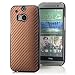 Produktbild Saxonia® HTC One M8 (2014) Hülle Case Schutzhülle Cover Slim Design in Carbon-Optik Braun