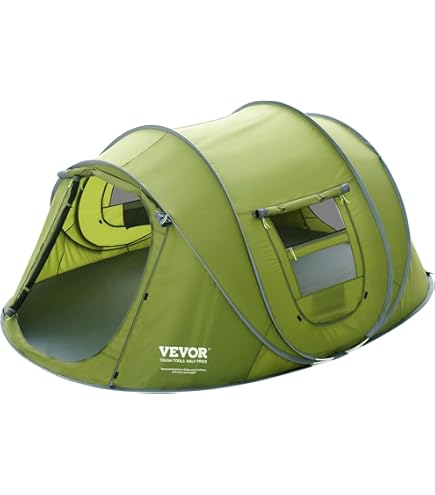 ECD Germany 3-Persoons Kampeertent - Waterdichte Koepeltent 210x180x120 Cm Kaki/Beige-Grijs Met Voortent