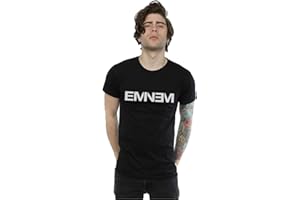ABSOLUTE CULT Eminem Men's Plain Text T-Shirt Medium Black