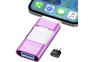 ZARMST 256GB USB Stick für Phone, Speicherstick Externer Speichererweiterung Fotostick, Flash Laufwerk für Android Handy Computer Laptop PC, Daten/Bilder/Filme kopierten Mit Einem klick (Purple)