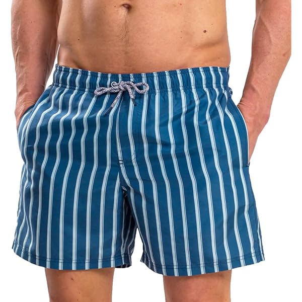 JustSun Zwembroek voor heren, sneldrogend, boardshorts met mesh-voering en verstelbaar trekkoord, Kaki, XXL