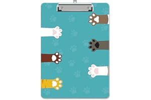 ‎PIASOENC Piasoenc Kunststoff-Klemmbrett, niedliche dekorative Klemmbretter, 31,1 x 22,9 cm, A4-Standard-Letter-Format, hartes Klemmbrett mit Metallclip, Büro-Klemmbretter für Krankenschwestern, Studenten, Büro