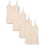 Amazon Essentials Canotta vestibilità Slim Donna, Pacco da 4