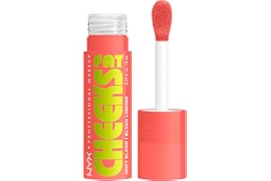 NYX Professional Makeup Fat Cheeks Juicy Blush, Blush Liquido Idratante, Colore Modulabile, Formula Vegana infusa con Peptidi, Olio di Lampone e Kiwi, Shade 01 Papaya Plump, 8 ml