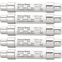 PV Fuse Holder Heschen Solar HSPV-63LD - DIN Rail Mount 1500VDC 50A For