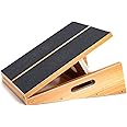 Professional Wooden Slant Board, Adjustable Incline Board and Calf Stretcher, Stretch Board - Extra Side-Handle Design for Portability - 16" X 12.5", 5 Positions