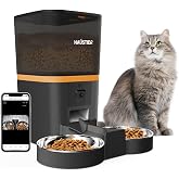 Haustier QQ009-Dual Gece G&ouml;r&uuml;şl&uuml; 1080P FHD kameralı, Akıllı Otomatik Kedi Mama Kabı, Tuya App-Wifi Uzaktan Kontrol, Sesle &Ccedil;ağ
