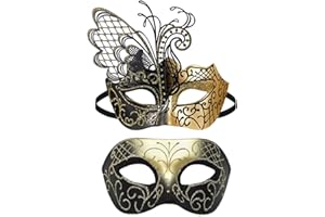 JCSTEU Mascarada Máscara Sexy Mujer Fashion Cortado con Láser para Metal Partido Cosplay Veneciano Máscara