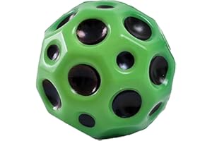 SALPPLEA Packung mit 1 Mondbällen, Hochsprung-Gummiball, Weltraumball, Mondball, High-Bounce-Lochball,Space Ball Moon Ball, Mini Bouncing Ball Toy.（Grün）